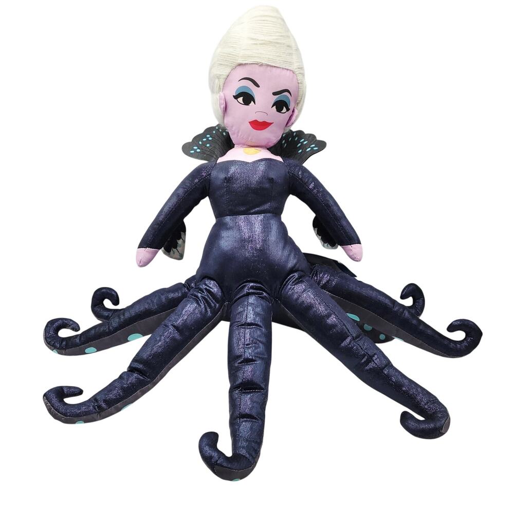 NWT Disney The Little Mermaid Ursula Octopus Shape Plush Buddy Pillow Decorative